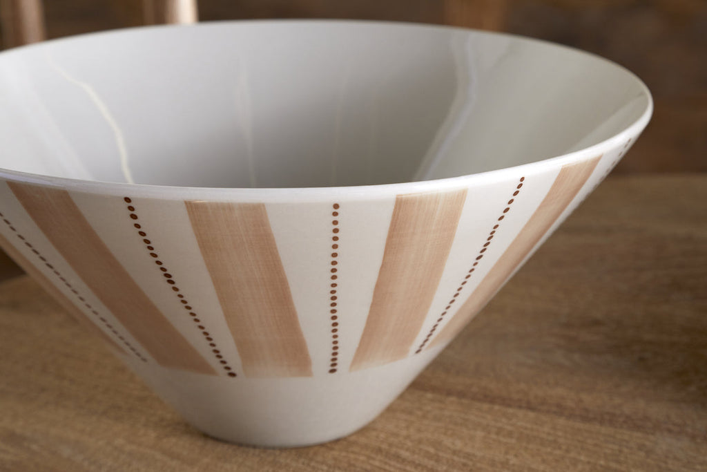 Patthar Serving Bowl - Cream & Clay - Medium