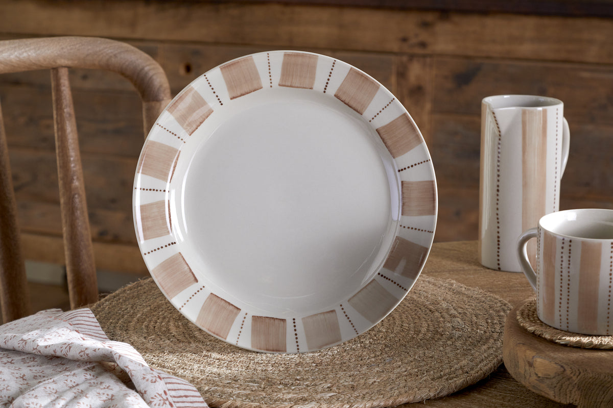 Patthar Side Plate - Cream & Clay