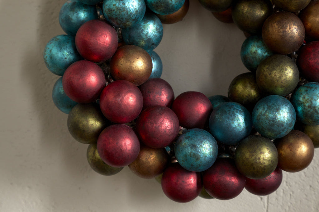 Mini Oko Bauble Wreath  - Mixed Matt