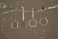 Tiny Kiko Frame Decorations - Aged Antique - (Set of 4)