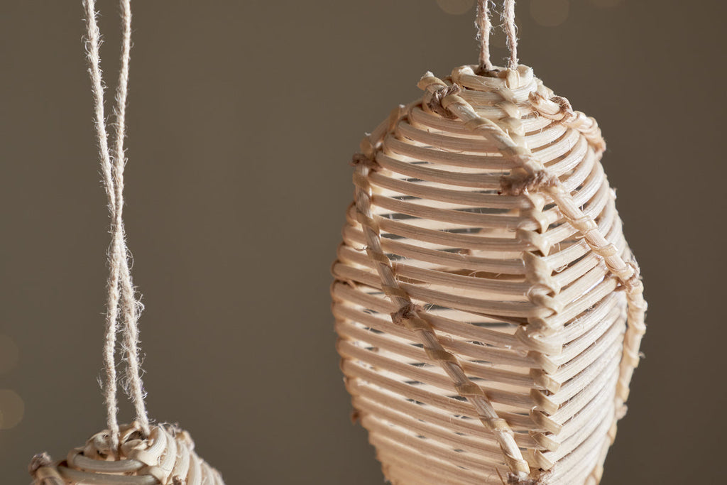 Sempala Wicker Baubles - Natural - (Set of 3)