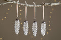 Athardi Drop Bauble - Antique Silver - (Set of 4)