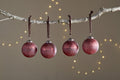 Pannee Round Baubles - Merlot - (Set of 4)