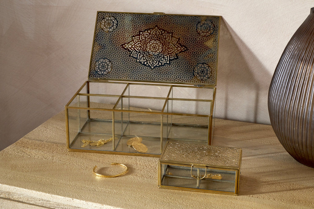Kijang Jewellery Box - Brass & Clear