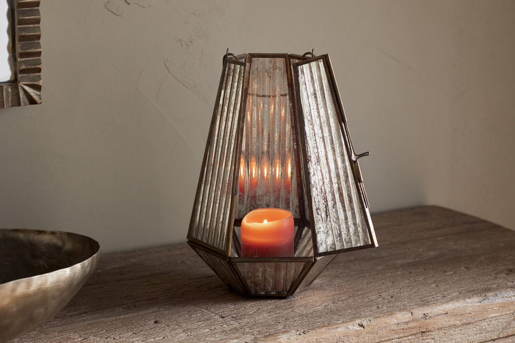 Igbo Lantern - Brass & Clear