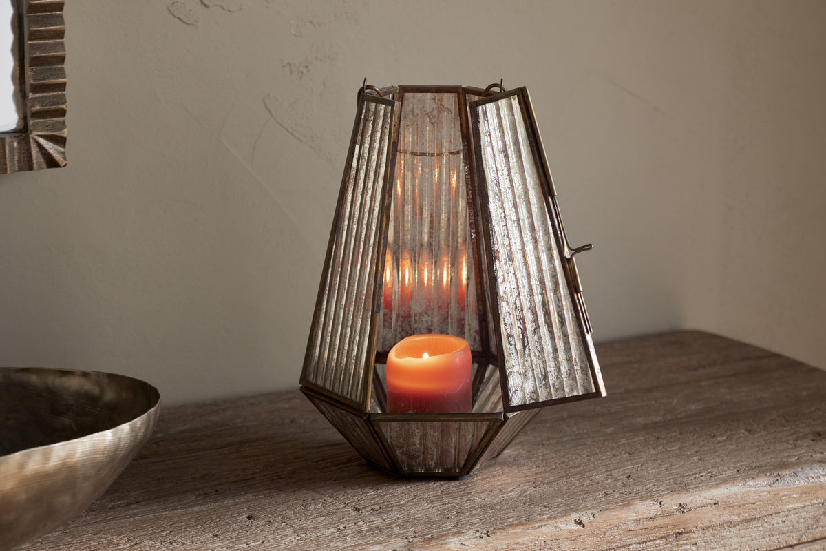 Igbo Lantern - Brass & Clear