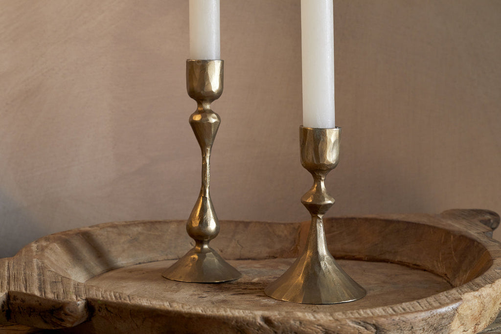 Aarya Candlestick - Brass - (Set of 2)