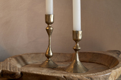 Aarya Candlestick - Brass - (Set of 2)