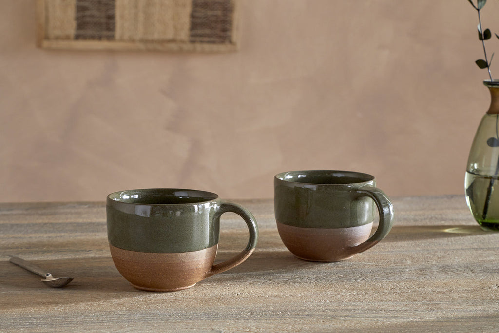 Mali Coffee Mug - Forest Green - Small (Set of 2)