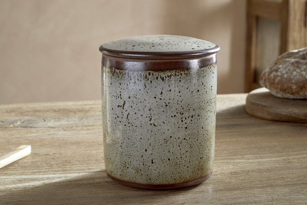 Cam Lidded Storage Jar - Mocha