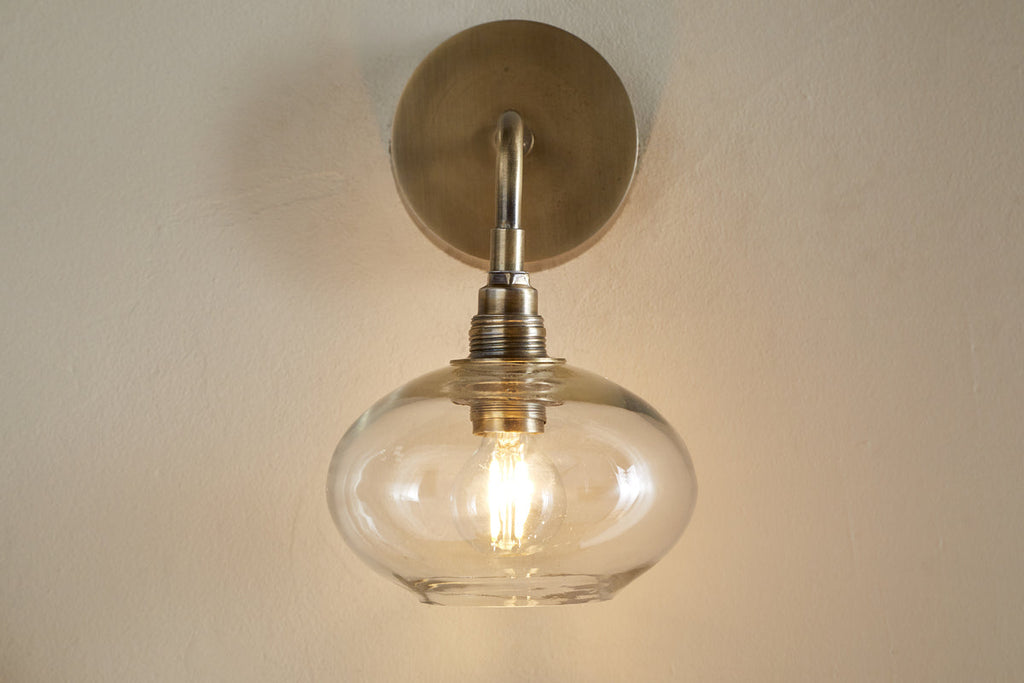 Otoro Recycled Glass Wall Light - Clear