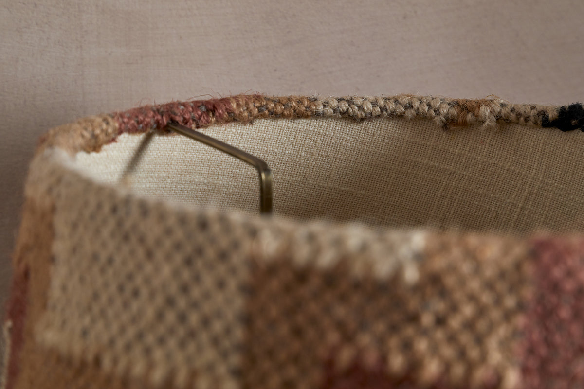 Shanto Jute Kilim Lampshade - Rust & Natural - Medium