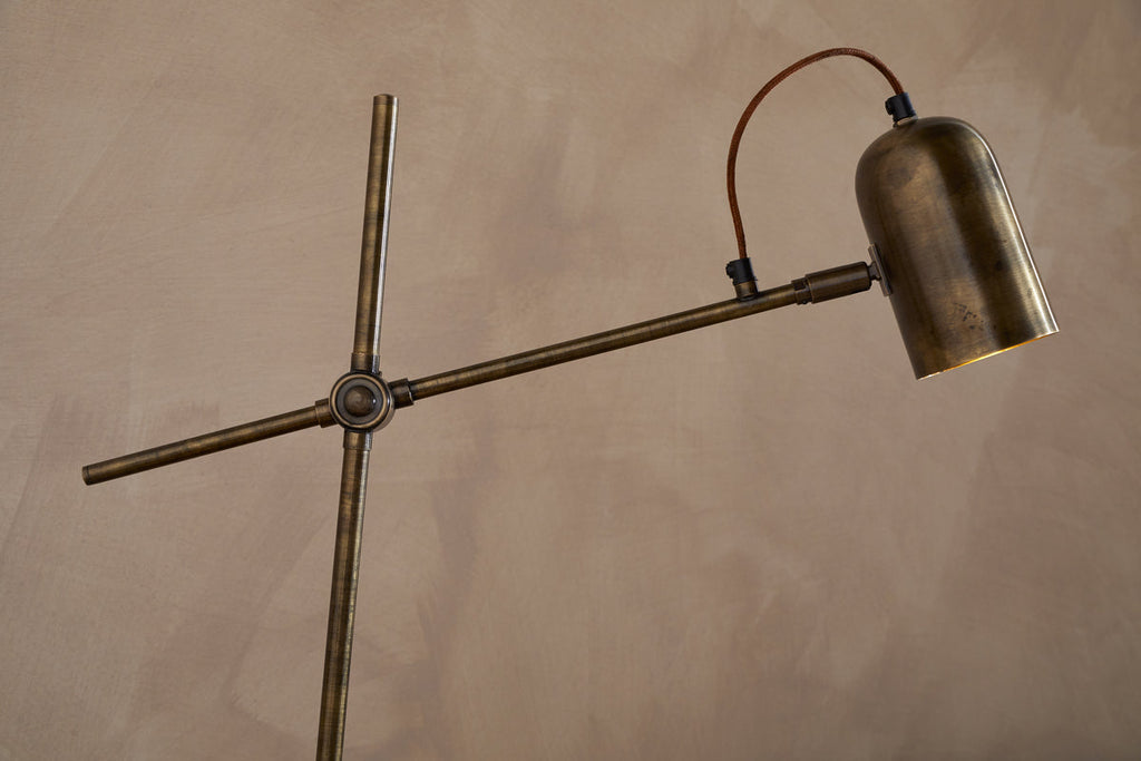 Thenkara Directional Floor Lamp - Antique Brass