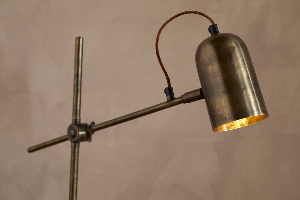 Thenkara Directional Floor Lamp - Antique Brass