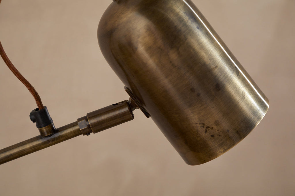 Thenkara Directional Floor Lamp - Antique Brass
