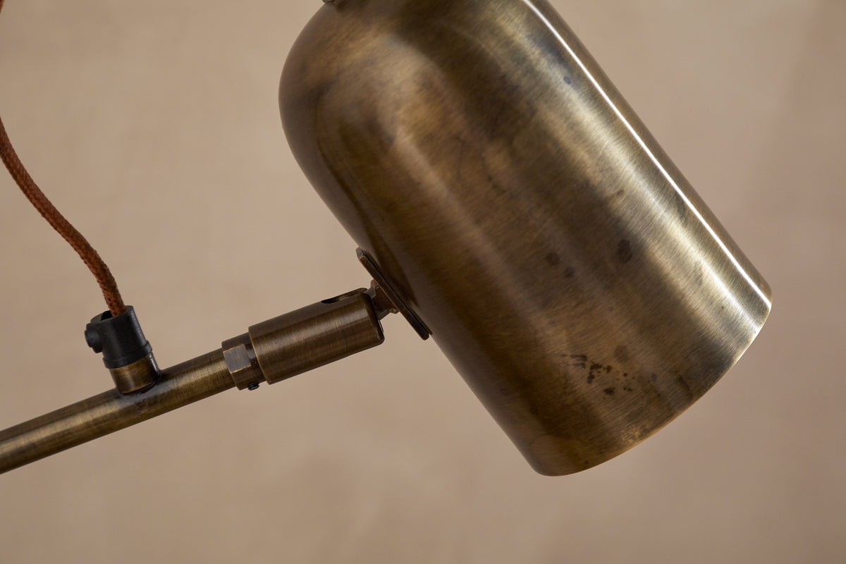 Thenkara Directional Floor Lamp - Antique Brass