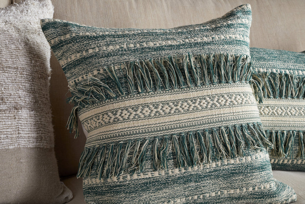 Padal Woven Cushion Cover - Green