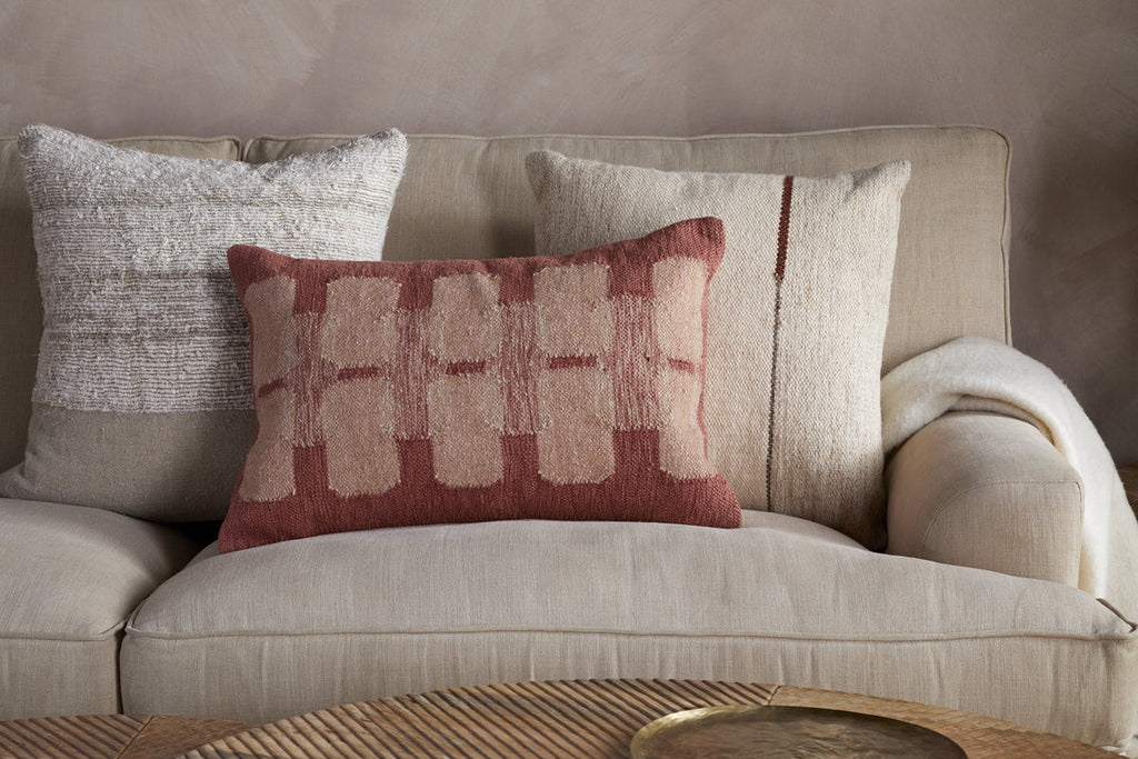 Akki Wool & Cotton Cushion Cover - Dusty Pink