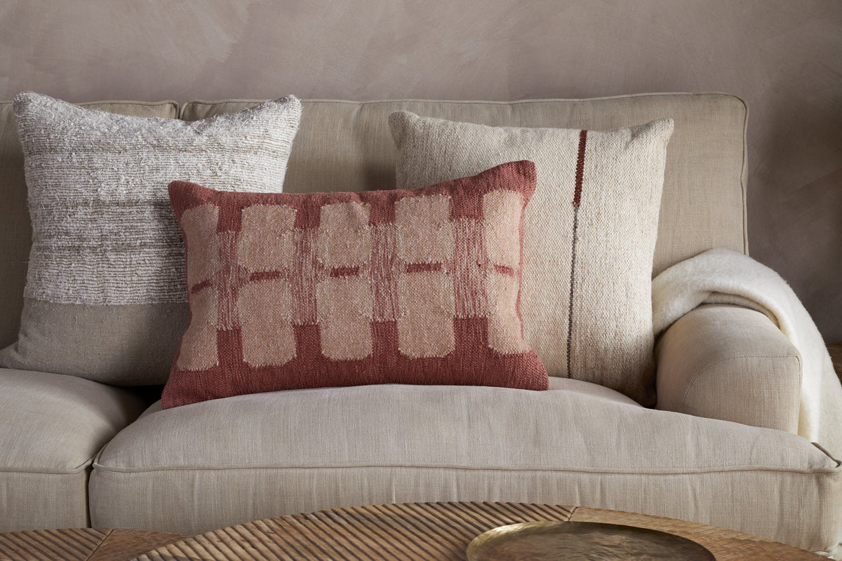 Akki Wool & Cotton Cushion Cover - Dusty Pink