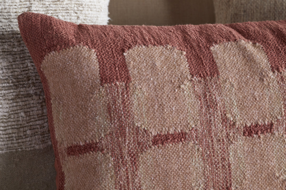 Akki Wool & Cotton Cushion Cover - Dusty Pink