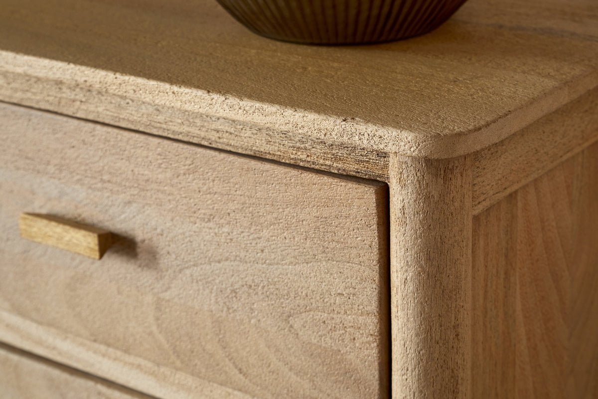Sri Mango Wood Chest of Drawers - Natural
