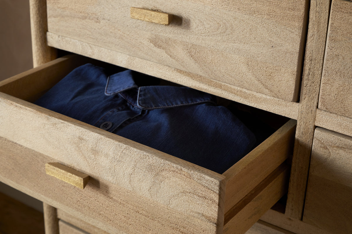 Sri Mango Wood Chest of Drawers - Natural