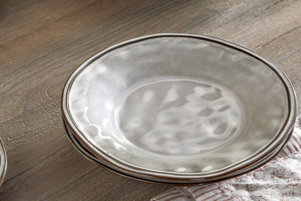 Pedra Dinnerware Set - Pewter - (Set of 12)