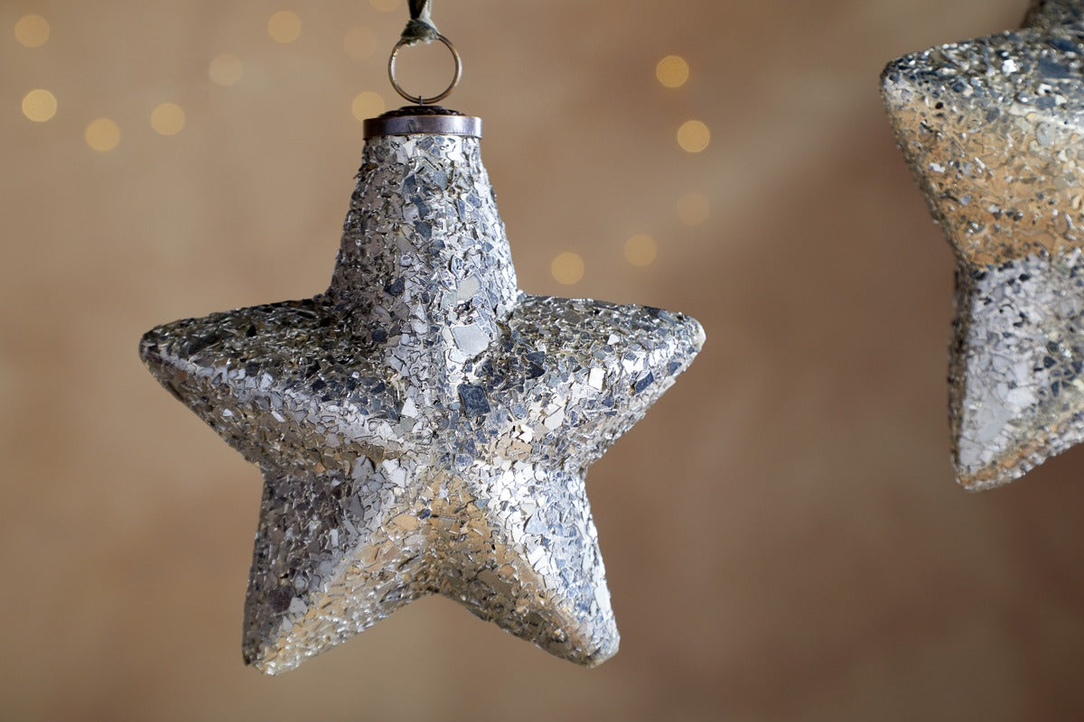 Riyara Giant Baubles - Silver Sparkle