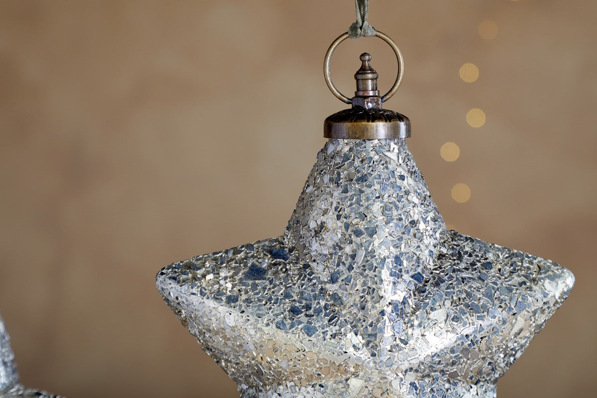 Riyara Giant Baubles - Silver Sparkle