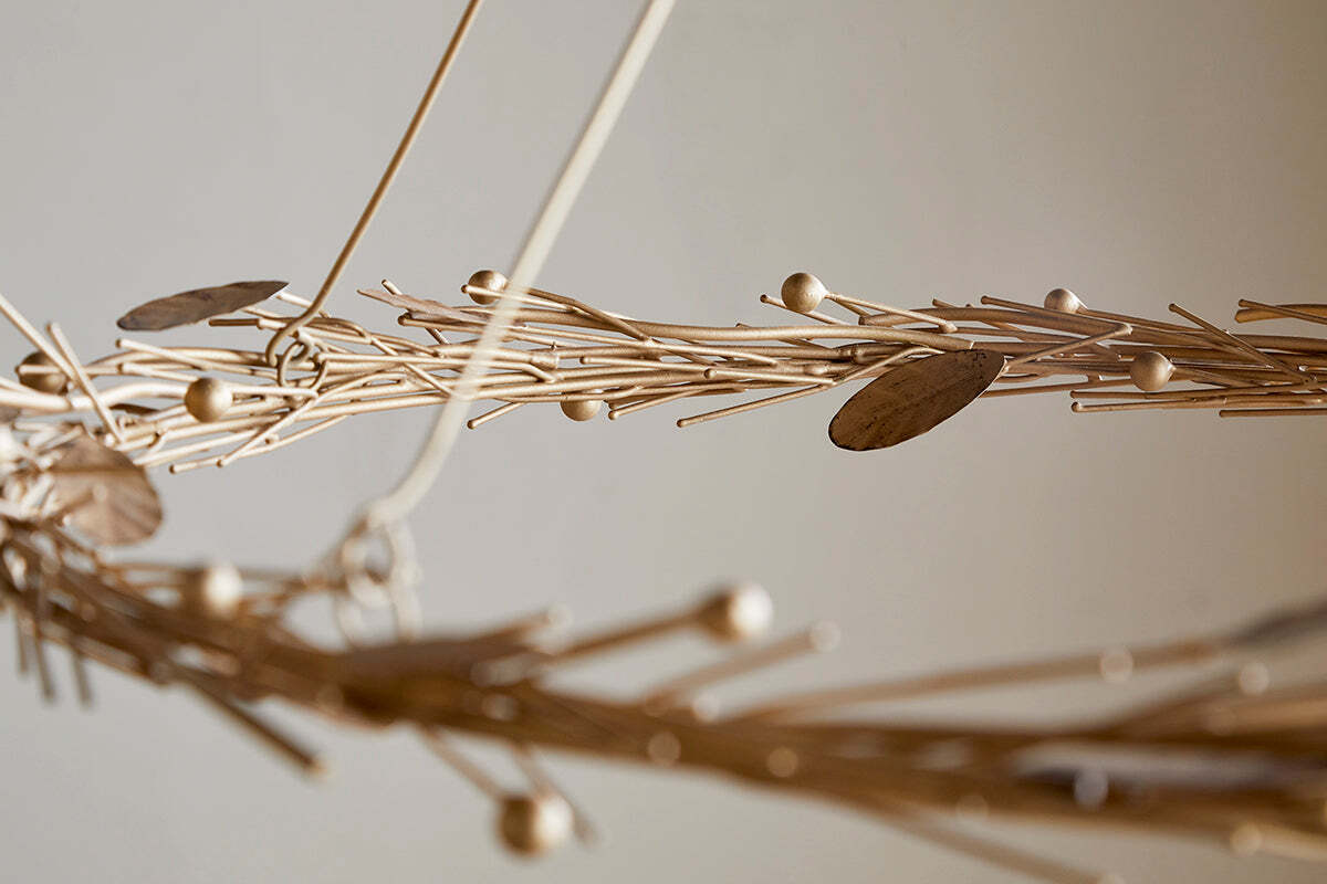 Natesa Hanging Wreath - Brass