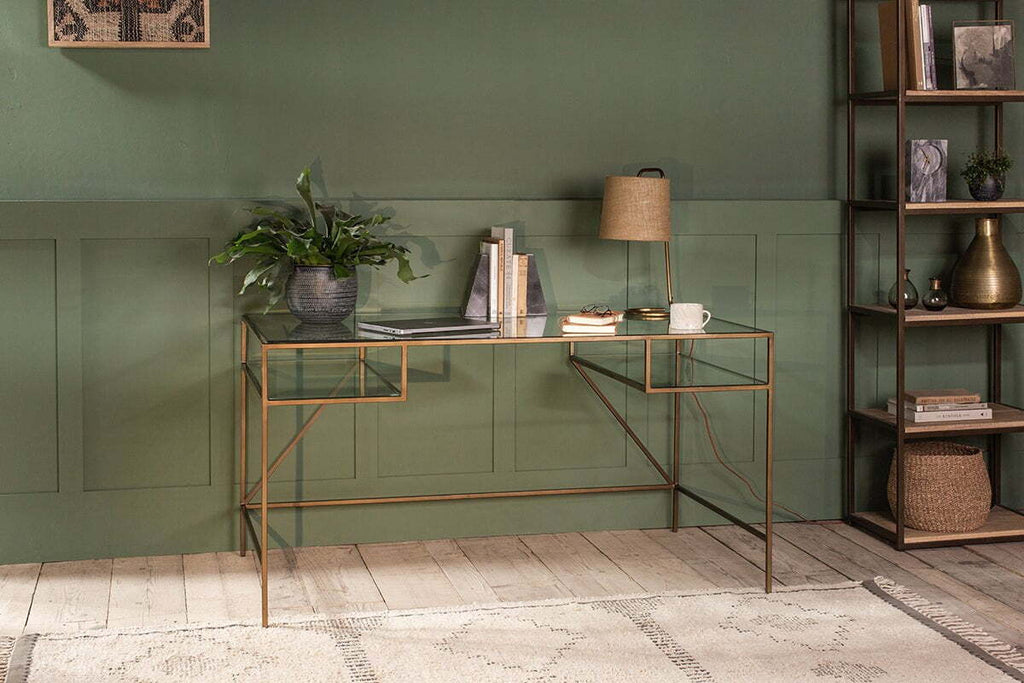 Nakuru Iron & Glass Desk