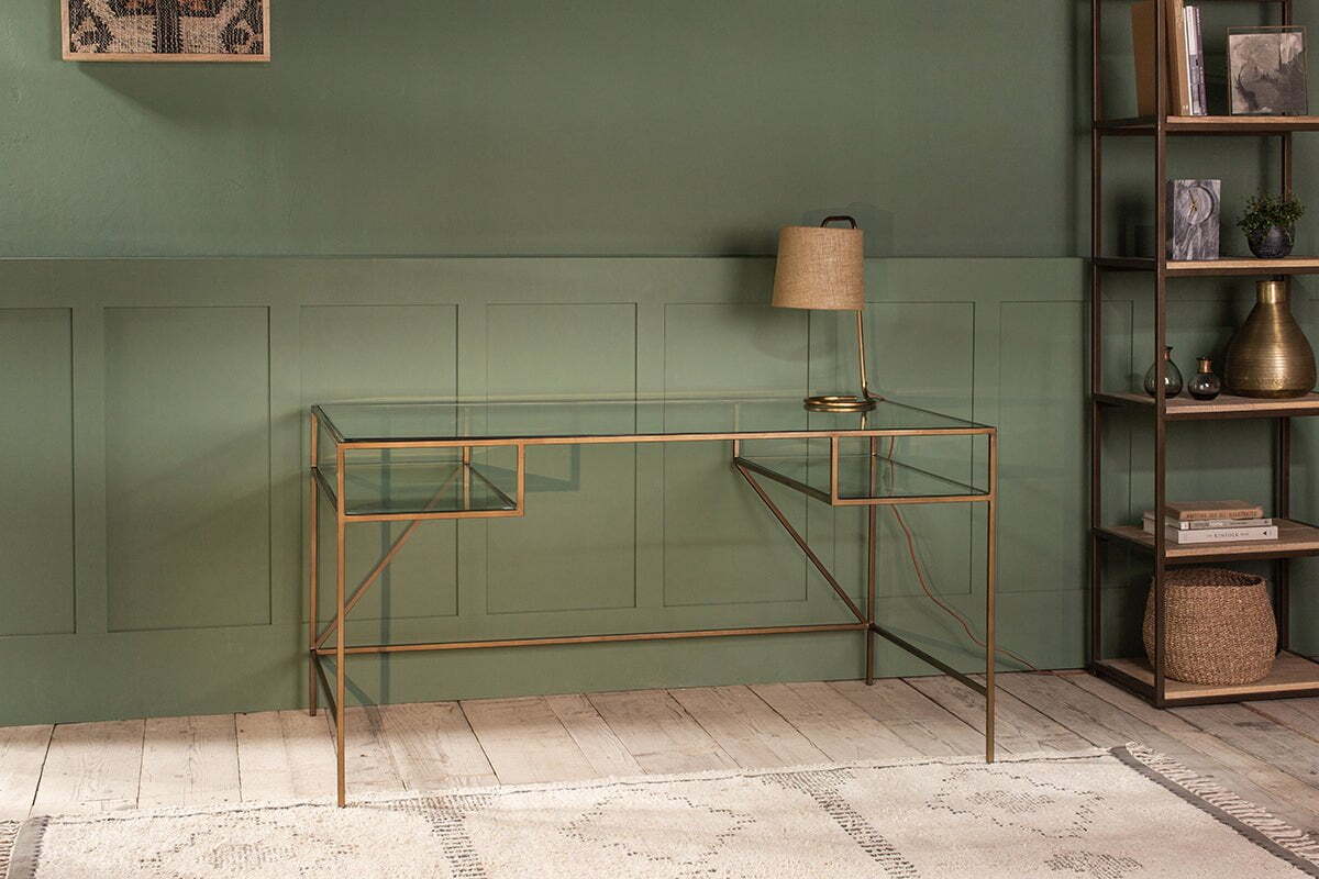 Nakuru Iron & Glass Desk