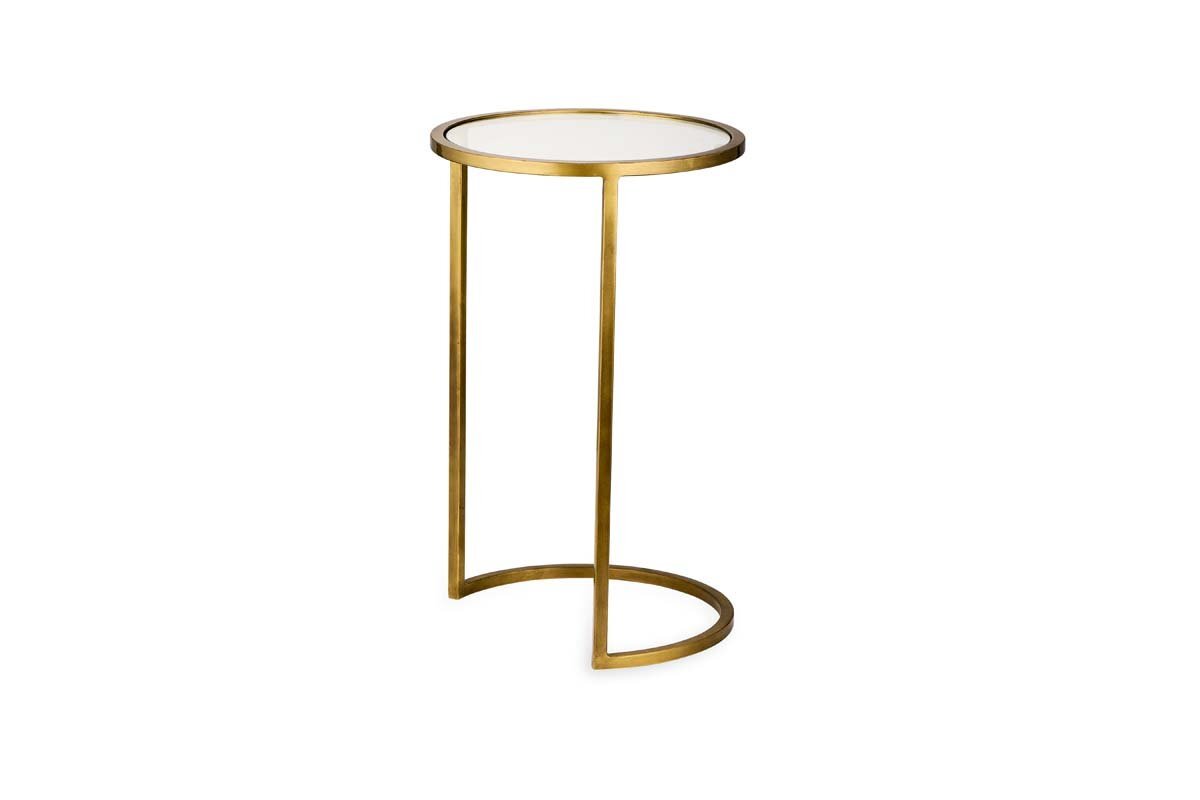 Nakuru Iron & Glass Side Table Set - Brass