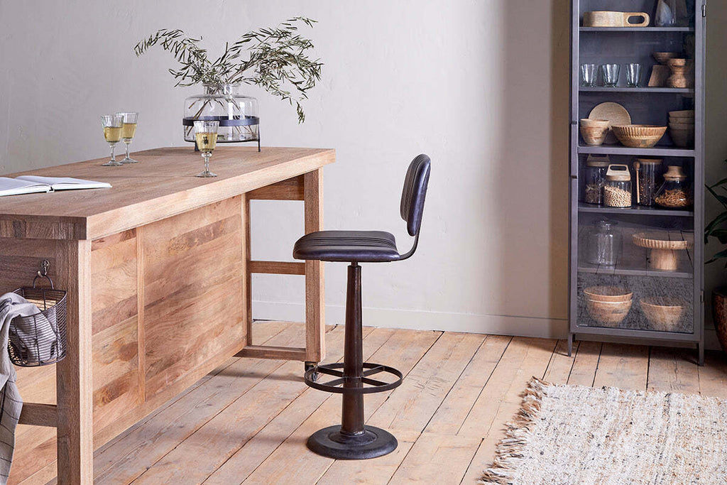 Narwana Bar Chair - Aged Black