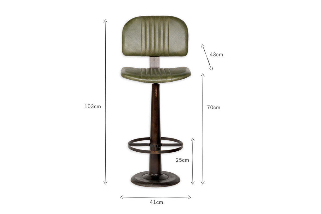 Narwana Bar Chair - Rich Green