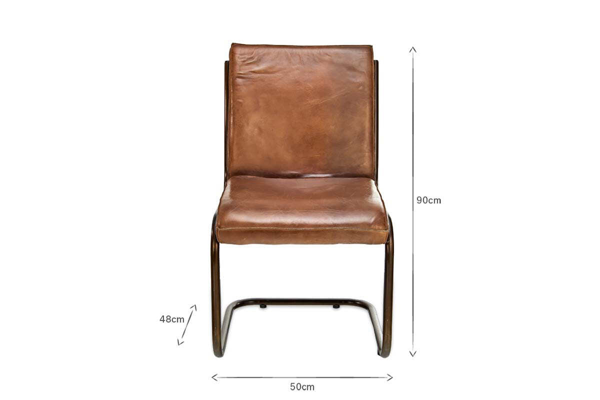 Narwana Leather Desk Chair - Aged Tan