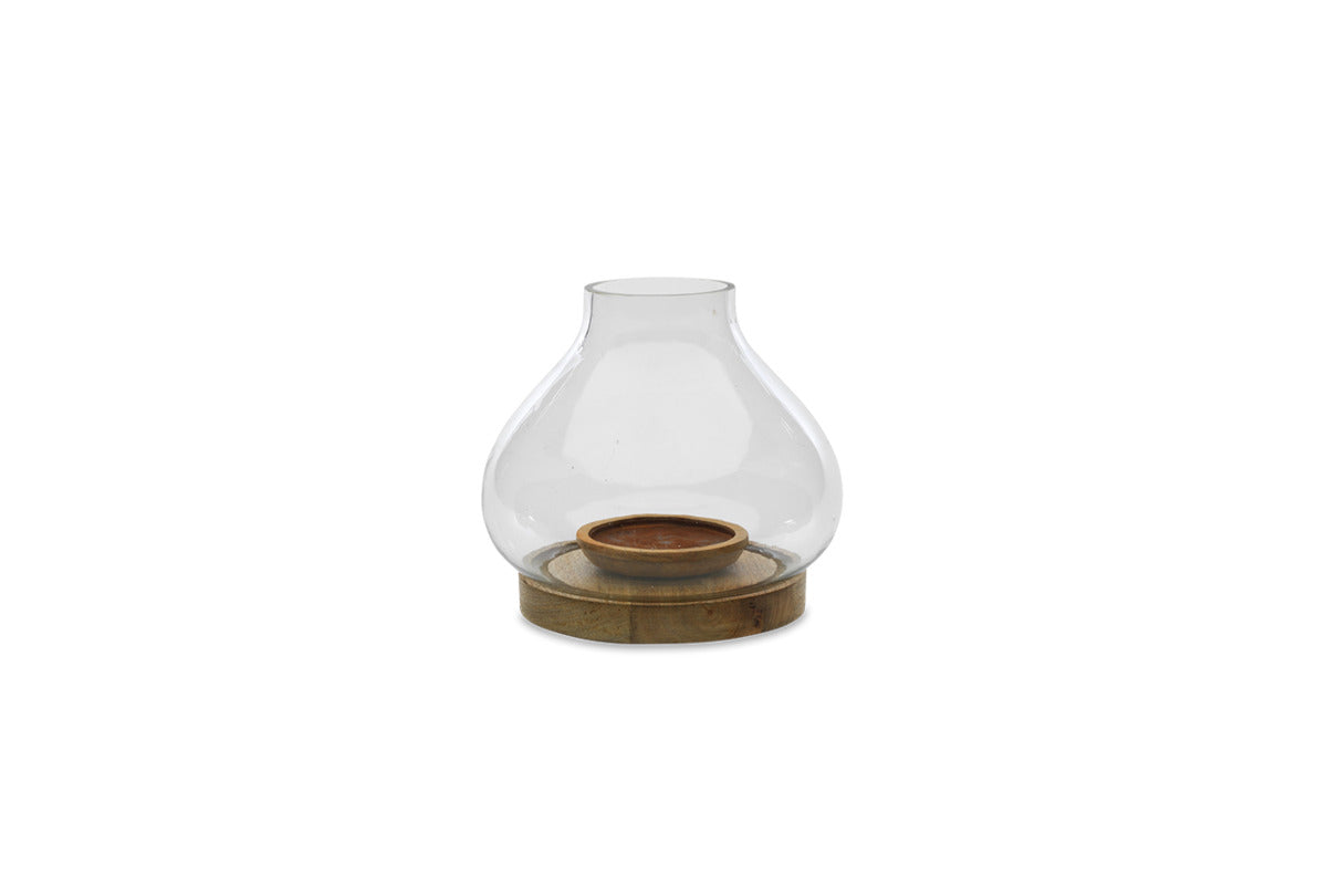 Naryla Mango Wood Lantern - Natural