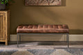 Nasan Leather Upholstered Bench