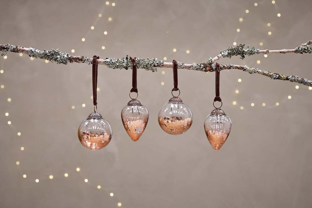 Nevasa Baubles - Clear & Antique Copper (Set of 4)