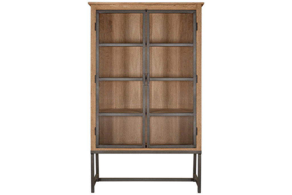 Nirvi Wood & Iron Cabinet - Black