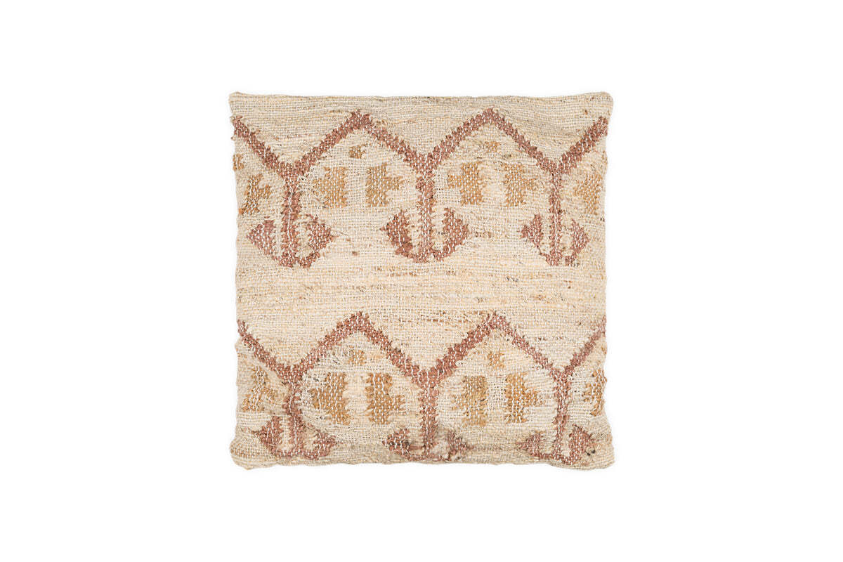 Nuvali Cotton & Jute Cushion Cover - Rust