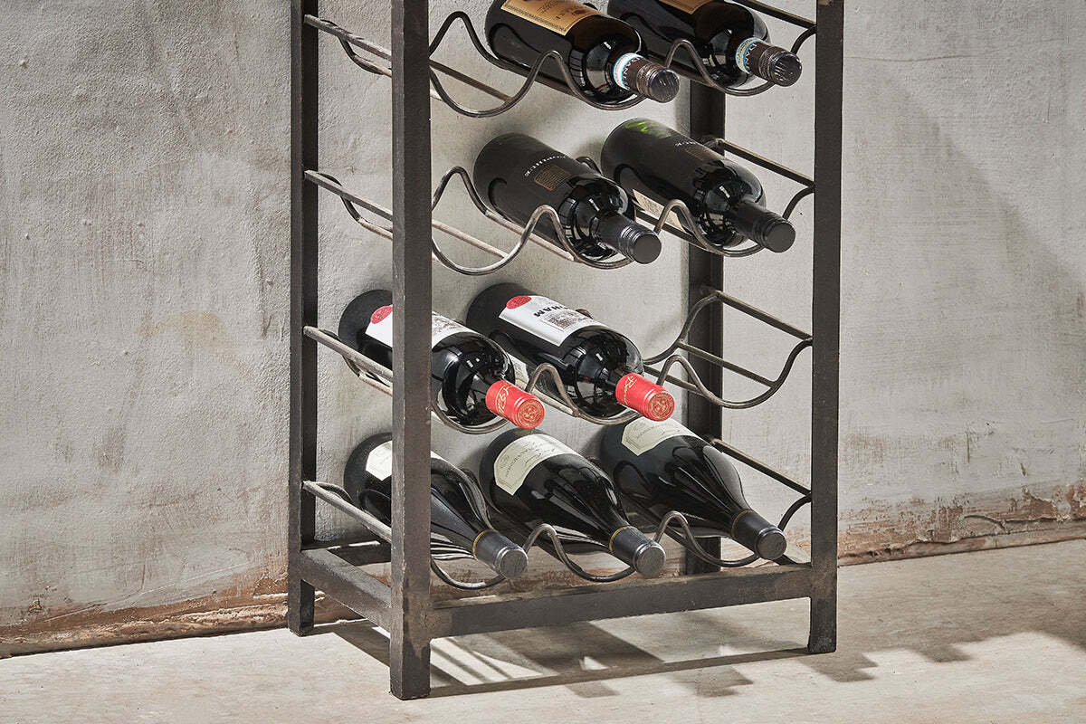 Obra Industrial Wine Rack - Mango Wood & Iron - Small