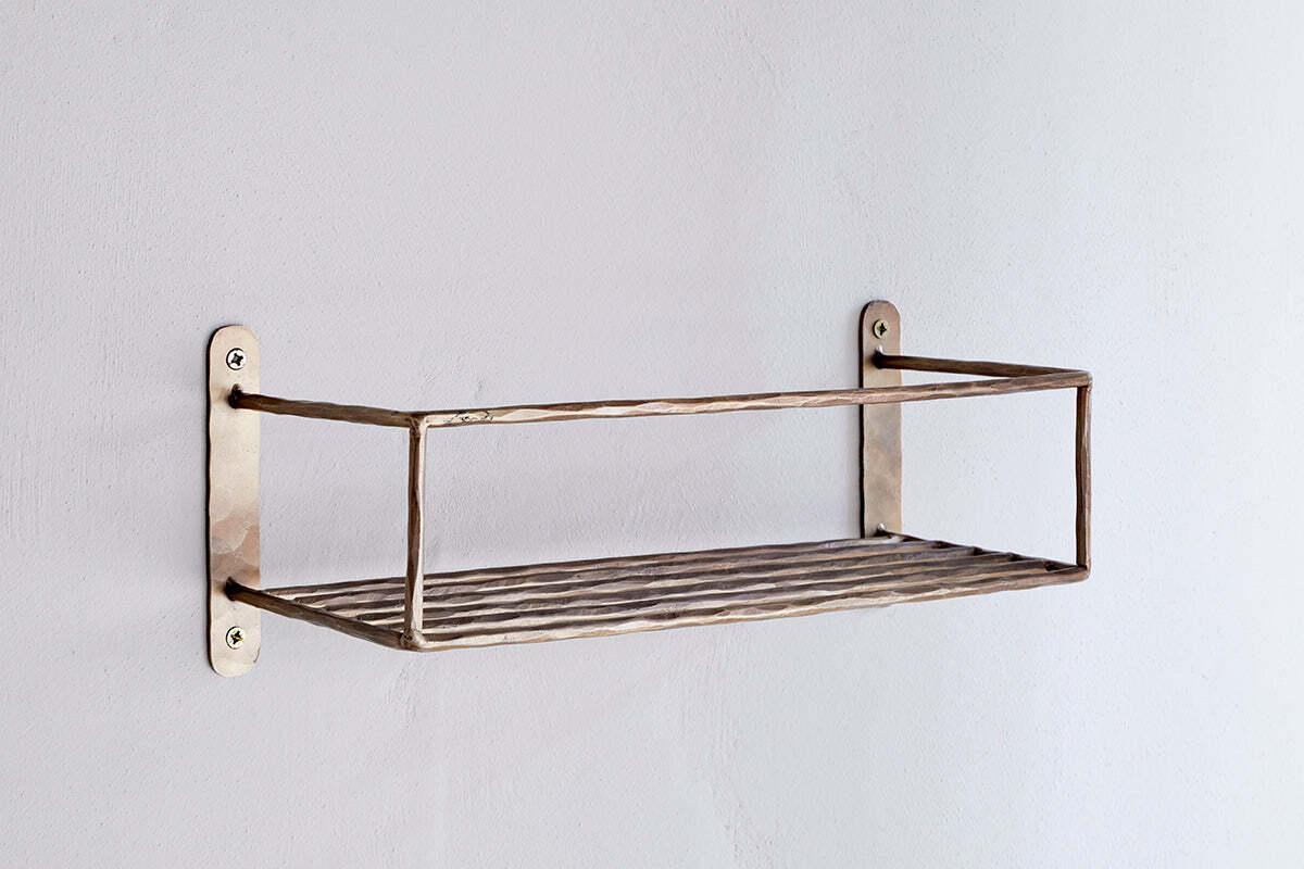 Olani Bathroom Shelf - Antique Brass