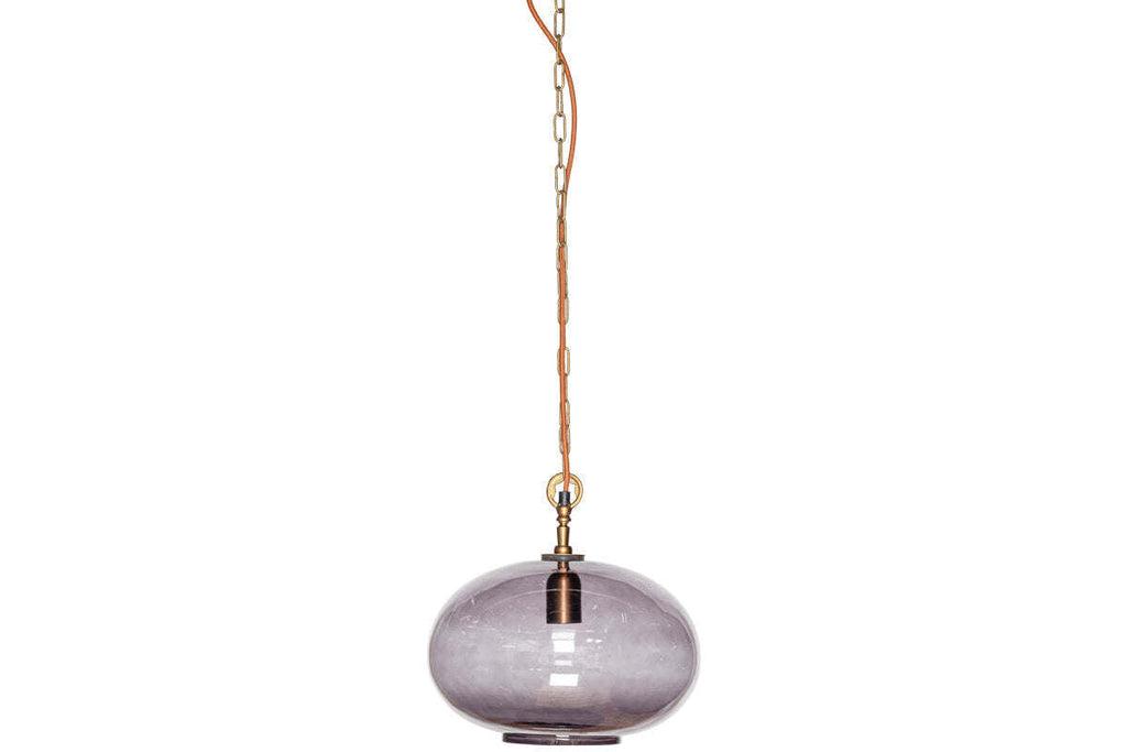 Otoro Recycled Glass Pendant - Smoke - Small Round
