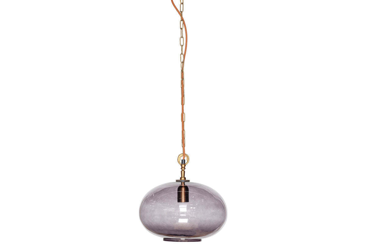 Otoro Recycled Glass Pendant - Smoke - Small Round