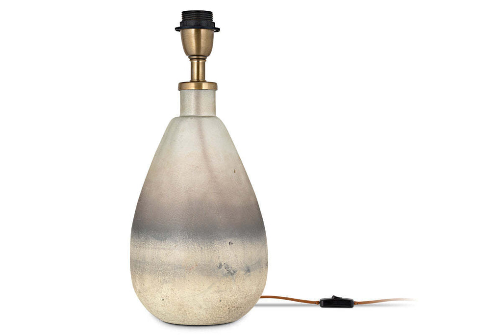 Palla Recycled Glass Table Lamp Base - Rustic Smoke