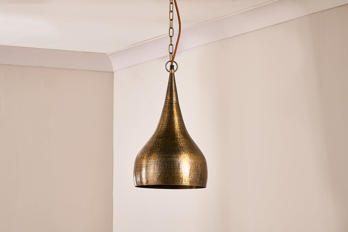 Quinn Hammered Metal Pendant - Small
