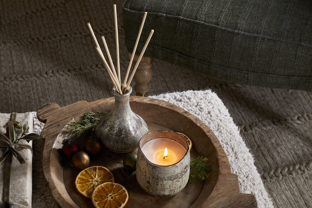 Mandarin & Clove Reed Diffuser - Antique Gold