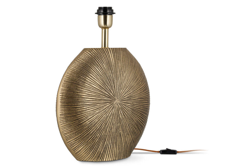 Ramvas Etched Table Lamp Base - Antique Brass