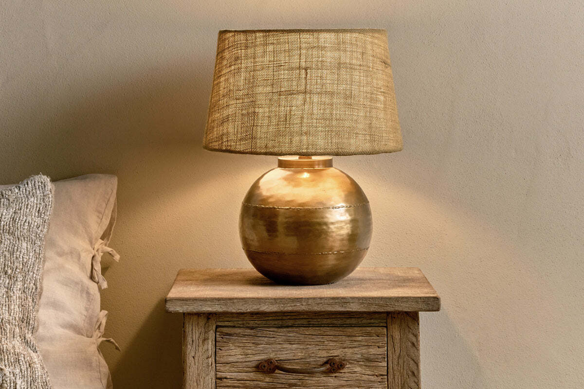Rasan Table Lamp Base - Antique Brass